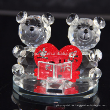 Mode Crystal Bear Figuren für Hochzeitsgeschenk